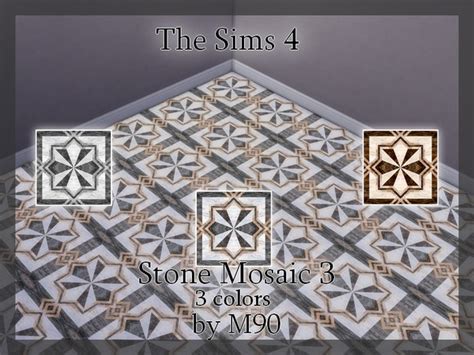 M90 Stone Mosaic 3 By Mircia90 Sims 4 Walls And Floors