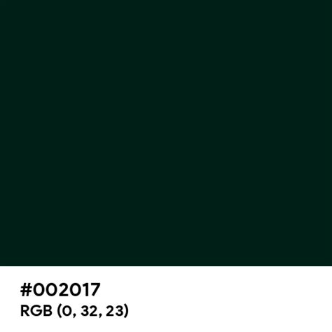 002017 Color Name Is Dark Green