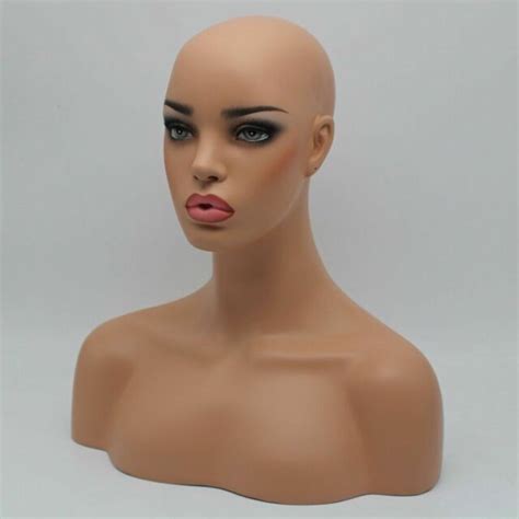 Realistic Female Fiberglass Mannequin Head Bust For Wigs For Sale Online Ebay