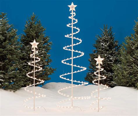 Winter Wonder Lane Light Up Spiral Trees Piece Set Big Lots Spiral Christmas Tree Spiral
