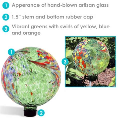 Sunnydaze Green Artistic Glass Gazing Globe 10 In 1 Pack Qfc