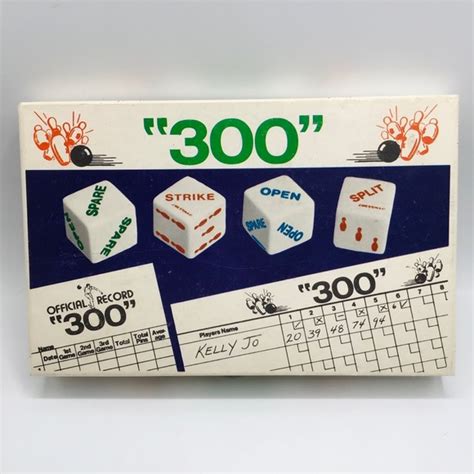Vintage Games Rare Vintage 30 Bowling Dice Game By Messina 979