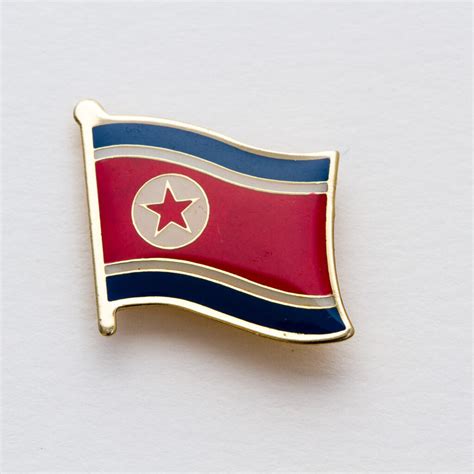 korea north lapel pin flag matrix