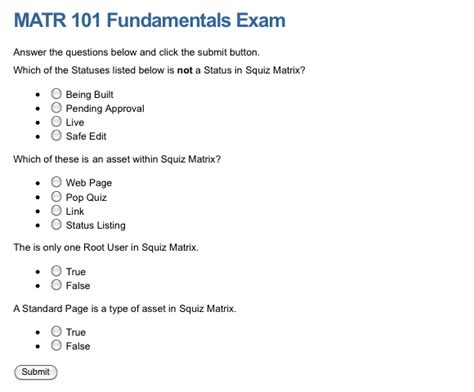 Online Quiz Manuals Squiz Matrix 5 Documentation