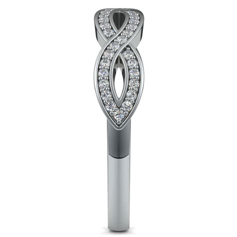 Infinity Twist Diamond Wedding Ring Platinum 5 