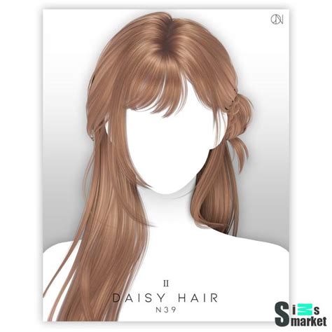 Прическа Jino Hair N17 Helene By Jino для Симс 4 Скачать мод