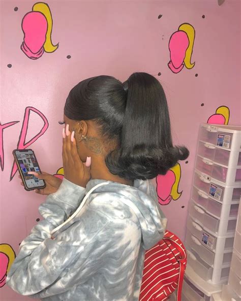 Yourobsession 💎🇬🇾 On Instagram “high Ponytail With Swoop Bangs By Me💎