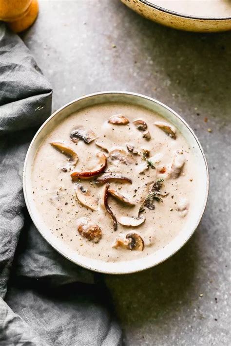Cream Of Mushroom Soup Cooking For Keeps Creamy Peas Creamy Soup Hearty Soups Soups And
