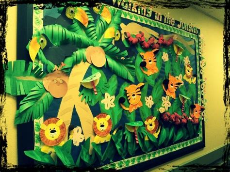 Jungle Theme Classroom Jungle Bulletin Boards Jungle Crafts