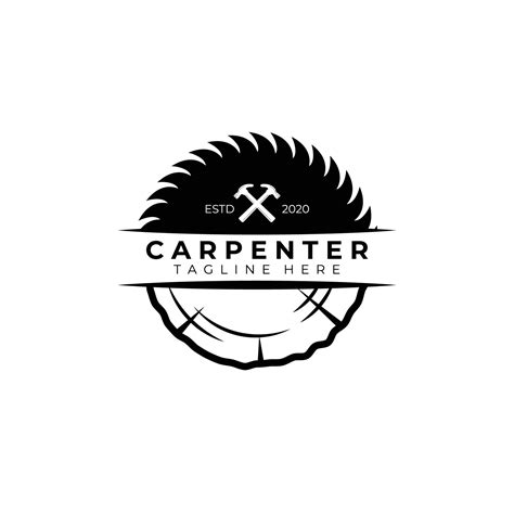 Carpenter Logo Vector Illustration Design Wood Worker Workshop Icon
