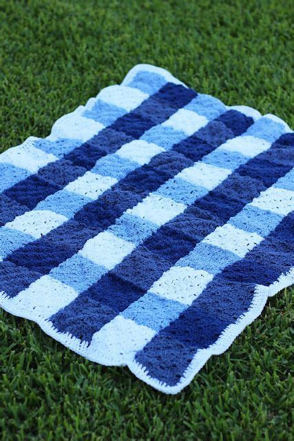 Crochet Gingham Picnic Blanket Sewrella Picnic Blanket Pattern
