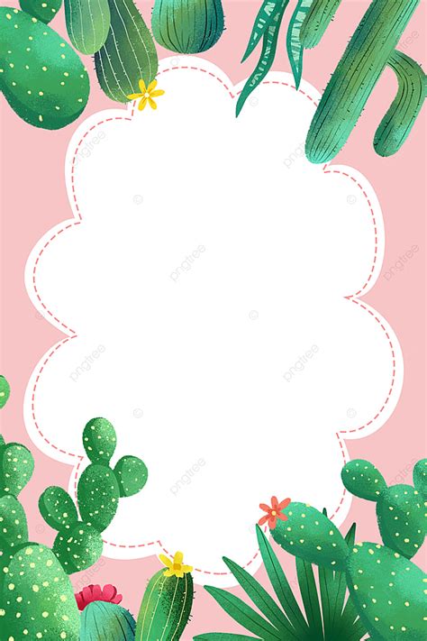 Summer Cactus Plant Border Cactus Tropical Plant Green Png