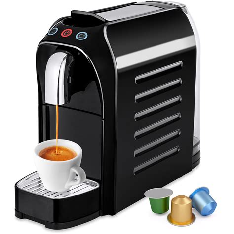 The primary difference between pod coffee makers is the reservoir size, which determines how many cups you can brew before refilling the machine. Best Choice Products Programmable Auto Espresso Single-Serve Coffee Maker Brewer, Nespresso Pod ...