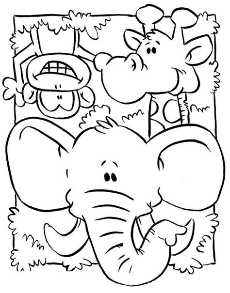 Printable Coloring Pages Of Animals In The Jungle Coloring Pictures