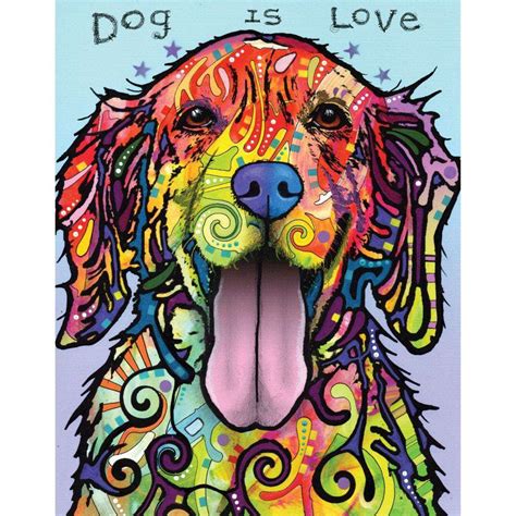 Dog Pop Art Wall Sticker Decal Dog Is Love By Dean Russo