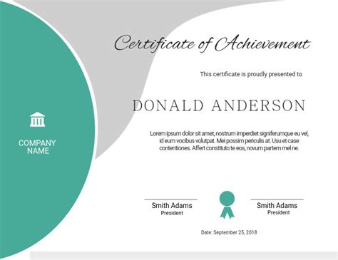 Editable Certificate Template Postermywall