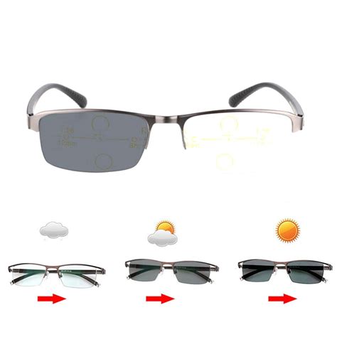 photochromic progressive multifocal multifocus reading glasses transition sunglasses men