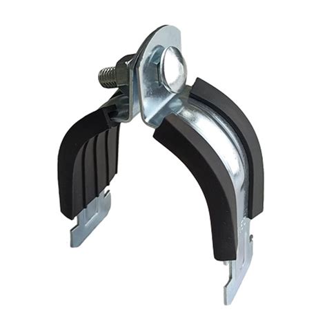 Zinc Plated Two Piece Channel Clip Pipe Clamps With Rubber China Pipe