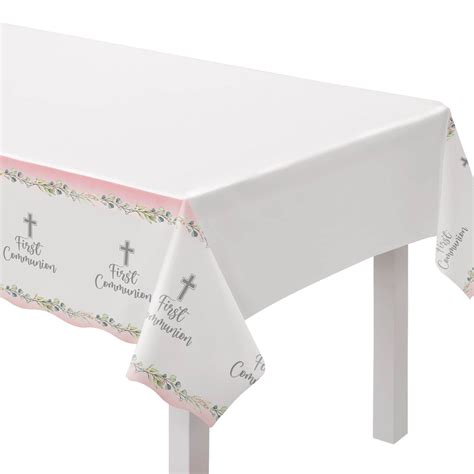 My First Communion Table Cover Pink