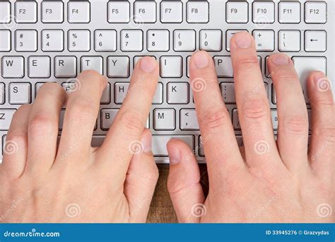Hands Typing On Keyboard Stock Image 32922571