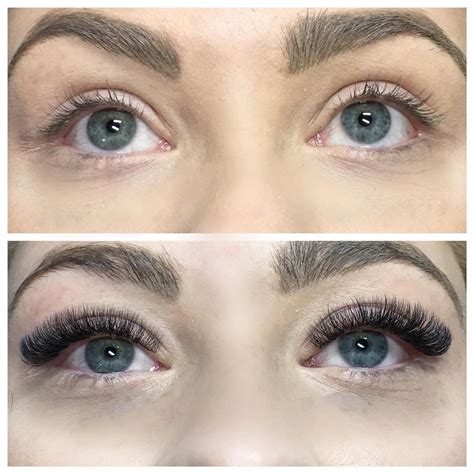 Before And After Glamorous Look Russian Volume Lashes Russian Volume
