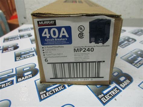 Murray Mp240 1 40 Amp 240 Volt 2 Pole Circuit Breaker New B Ebay