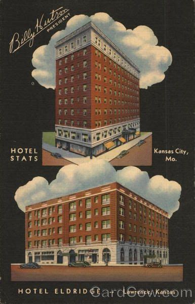 Hotel Eldridge Lawrence Kansas Eldridge Postcard