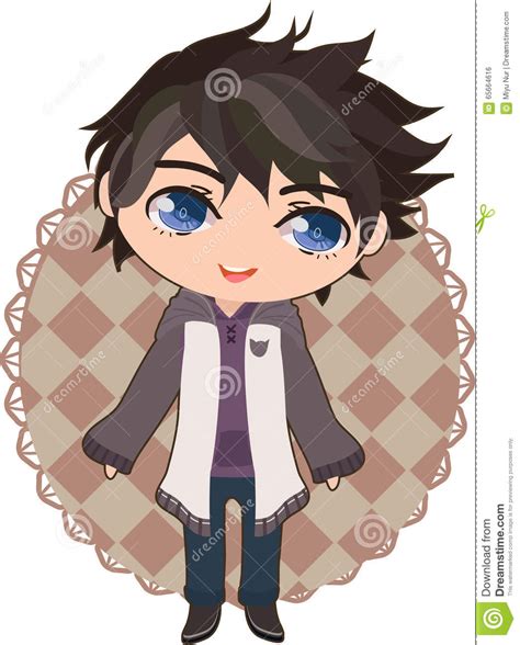 Anime Boy Stock Vector Image 65664616