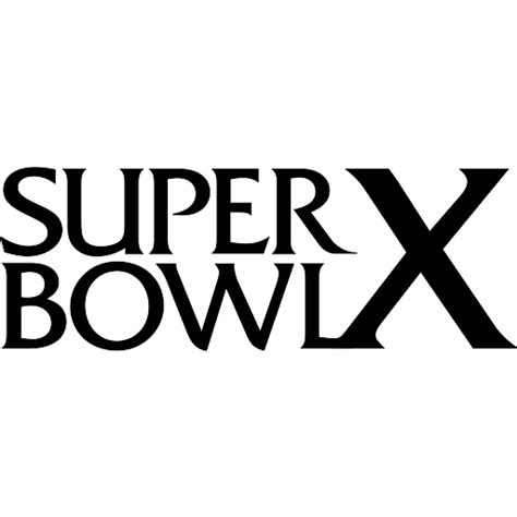 Super Bowl X Logo Vector Download Free