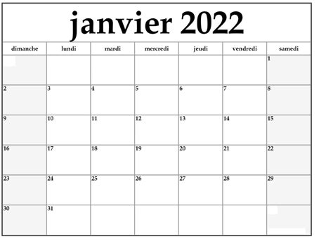 Calendrier Janvier 2022 224 Imprimer Icalendrier Gambaran