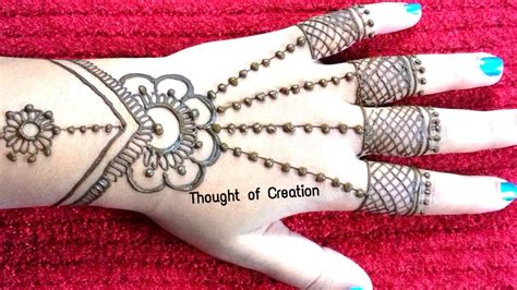 Kids also interested in getting designs done on their little hands and legs. Jewellery Mehndi Design for Hands |Thought of Creation ...