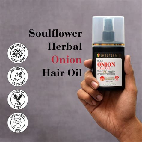 Buy Soulflower Herbal Onion Hair Growth Oil 120 Gm Online At Discounted