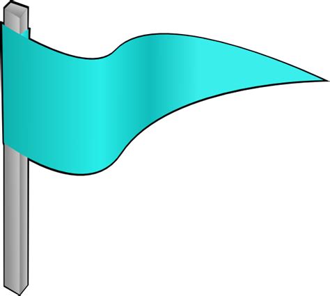 Waving Light Blue Flag Clip Art At Vector Clip Art Online
