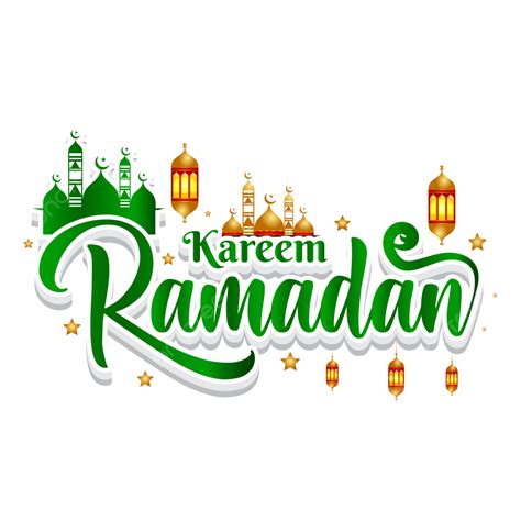 Hình ảnh Chữ Ramadan Kareem Văn Bản Kiểu Chữ Ả Rập Hồi Giáo Cho Nhãn