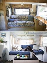 Are you looking to do an rv makeover of your own? Before and After custom camper couch | Remodeled campers ...