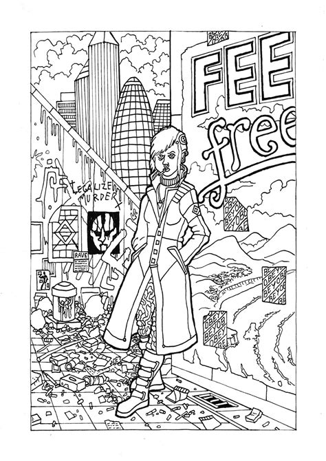 Cyberpunk Colouring Book Feel Free By Dsblake On Deviantart