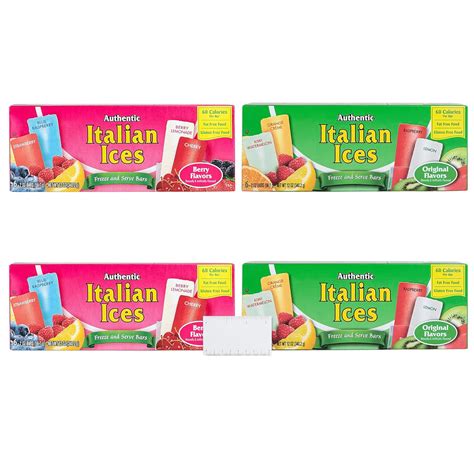 Authentic Italian Ice Freeze Pops 2oz Bars 24 Pack
