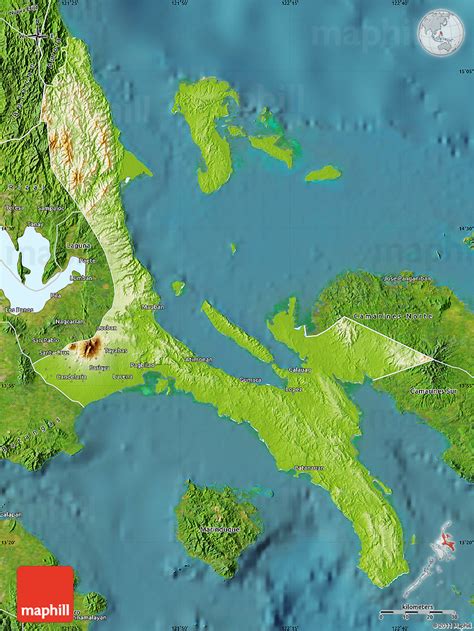 Physical Map Of Quezon Satellite Outside