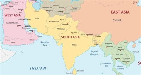 Die landkarte, die muslimische organisationen und moscheen anzeigt, sei. Landkarte Asien Lander - Top Sehenswürdigkeiten