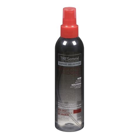 The formulas dehydrate the hair (as sea salt does to the skin), but they're often misconceived when marketed alongside models with glossy locks to rival the little mermaid's. TRESemmé® Perfectly (un)Done Sea Salt Spray reviews in ...