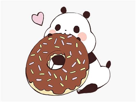Panda Cute Kawaii Donut Freetoedit Donut Kawaii Pandas Hd Png
