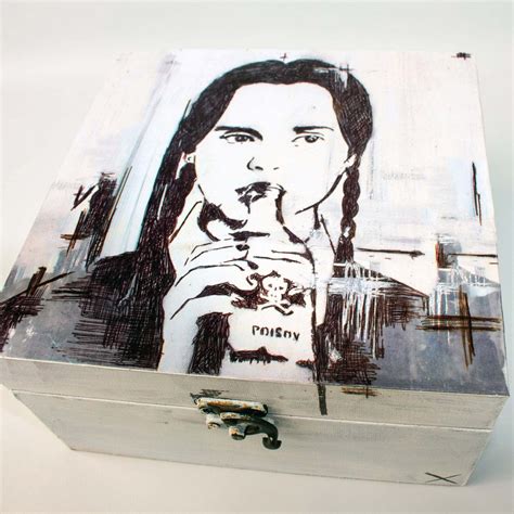 Wednesday Addams Original Painted Box By Katie Atkins Katie Atkins