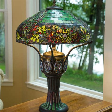 River Of Goods Large Tiffany Stained Glass Table Lamp With Turtle Back Home Decorators Outlet