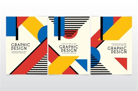 Graphic Design Cover Pack Free Vector