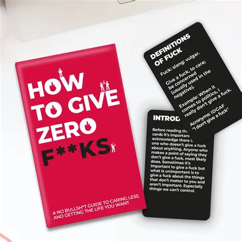 How To Give Zero F Cks Self Affirmation Cards Abracadabranyc