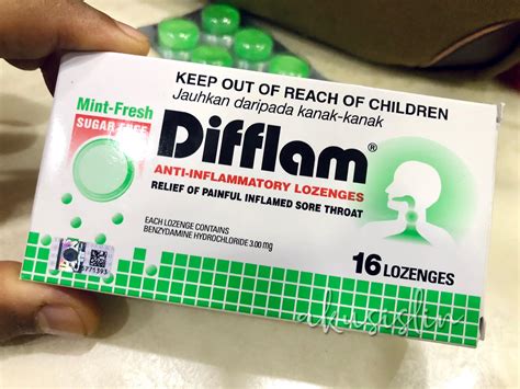 Sakit Tekak Gula Gula Ubat Batuk  Difflam Anti Radang Lozenges
