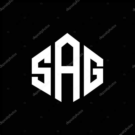 Diseño Del Logotipo De La Letra Sag Con Forma De Polígono Diseño Del
