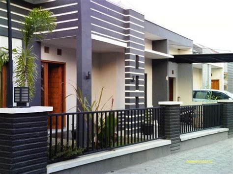Perkembangan desain arsitektur rumah minimalis saat ini juga berpengaruh terhadap seluruh komponen bangunannya, termasuk model kusen pintu. ツ 60+ model desain pagar rumah minimalis (batu alam, besi ...