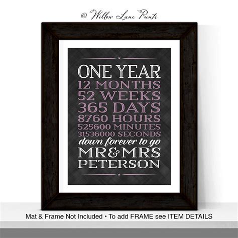 The traditional 1 year anniversary gift is paper. One year anniversary gift for him 1st anniversary gift for