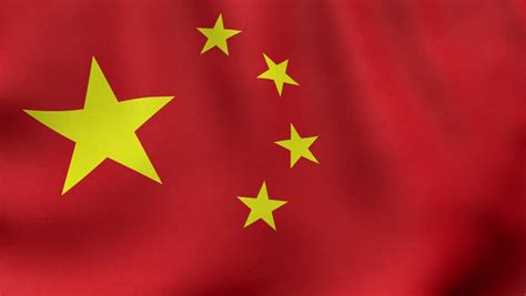Chinese Flag Animation 3d Stars Pal Stock Footage Video
